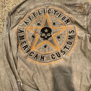 Mens XL affliction button down